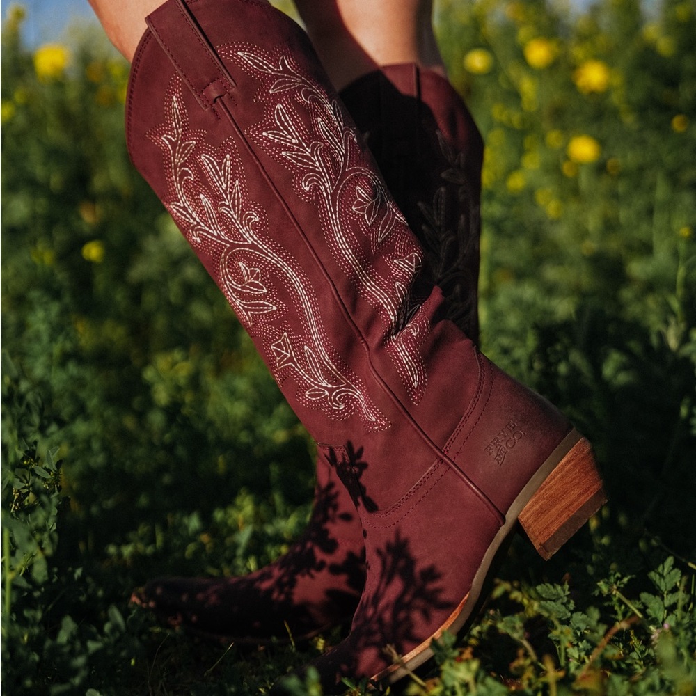 FRYE AND CO. Women's Irlene Tall Boots - Dark Cherry